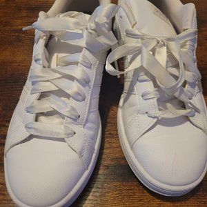 Adidas Original Super Star Shoe- White Satin Laces -10.5 Women